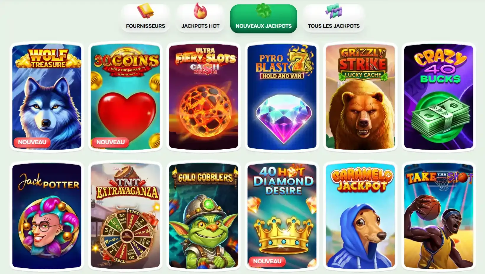 machines à sous avec jackpot sur Casinolo