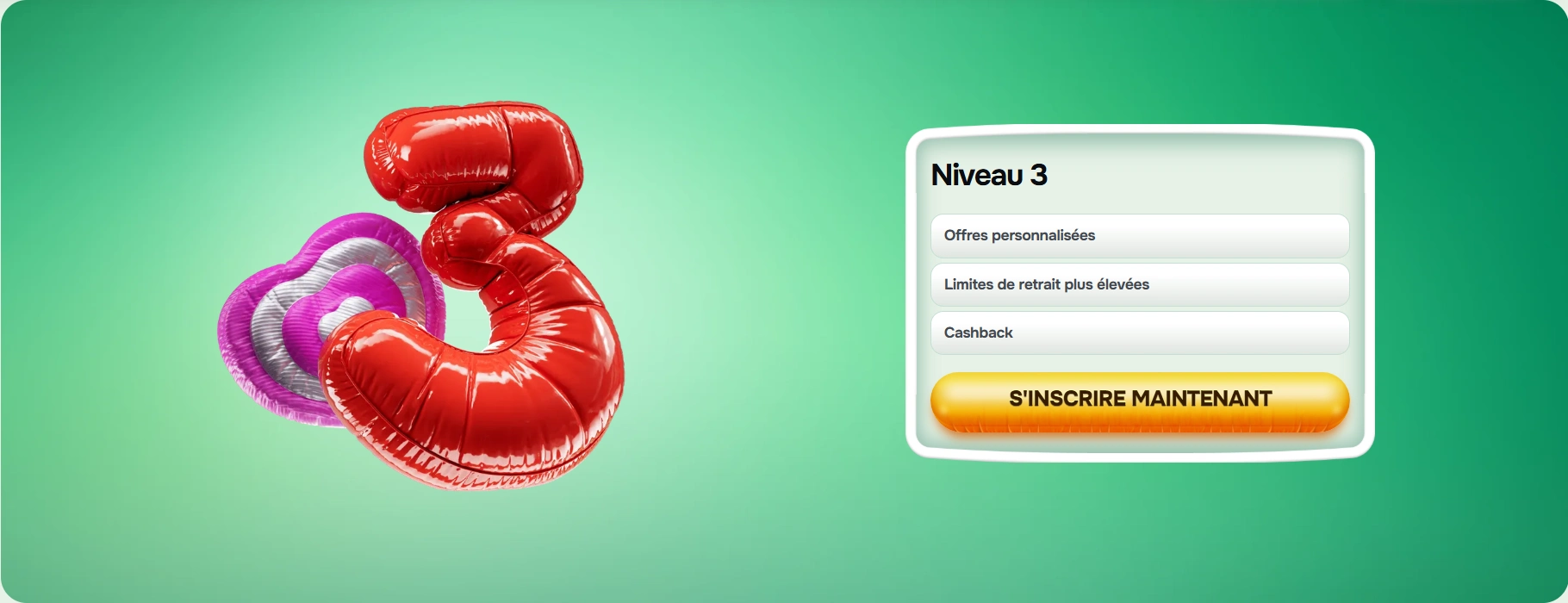 niveau VIP 3 sur Casinolo